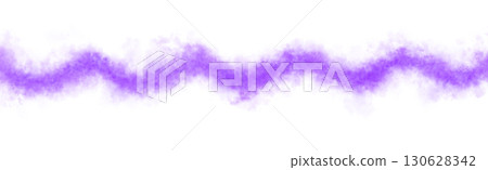 Violet or purple smoky wave template on transparent background, abstract mockup for dynamic visual effects or digital overlays 130628342