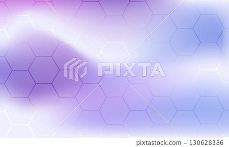 Hexagonal glass texture with soft purple flowing gradient background 130628386