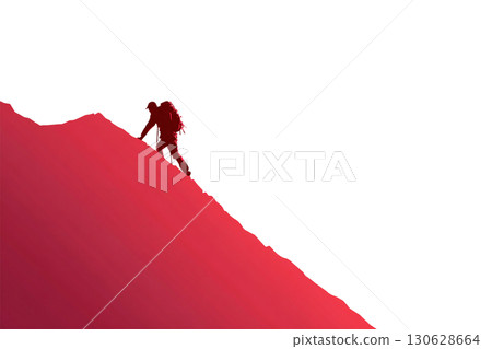 Climber silhouette illustration (mountain, challenge, goal, PNG cutout) Climber silhouette illustration (mountain, challenge, goal, PNG cutout) 130628664