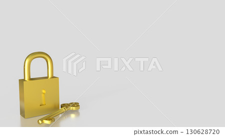 The Golden Key for security concept 3d Rendering. The Golden Key for security concept 3d Rendering. 130628720
