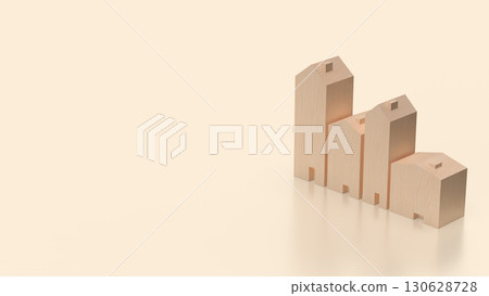 The Wood House for property concept 3d Rendering. 130628728