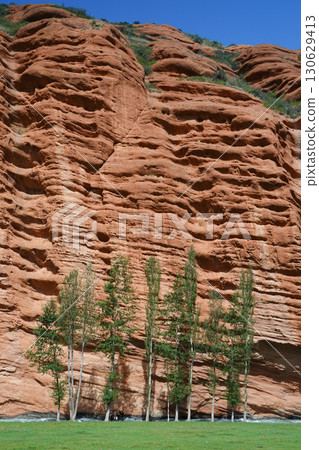 Kyrgyzstan_Trail along the Djuk River_Darkhan Outcrop Kyrgyzstan_Trail along the Djuk River_Darkhan Outcrop 130629413