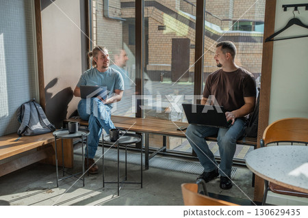Business project team working together at meeting room at office. Programmers working in the office of a software development company. Coding technologies, site design 130629435