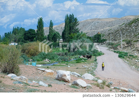 Kyrgyzstan_Trail along the Djuk River_Outskirts of Saru 130629644