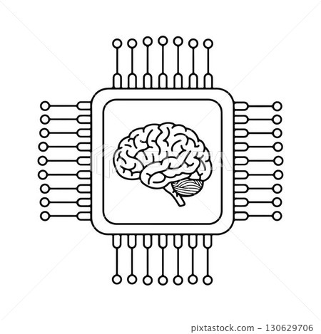 Brain Chip. Neural Chip. Brain Technology. Brain Chip. Neural Chip. Brain Technology. 130629706