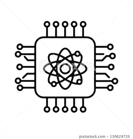 Quantum Chip Symbol. Quantum Computing Circuit. 130629720