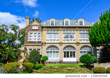Hatoyama Kaikan, a Western-style building in Otowa, Bunkyo Ward, Tokyo. View from the courtyard. Hatoyama Kaikan, a Western-style building in Otowa, Bunkyo Ward, Tokyo. View from the courtyard. 130630308
