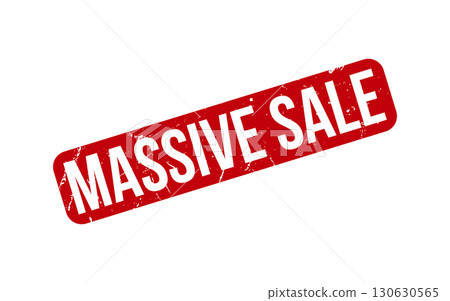 Red Massive Sale Rubber Stamp Seal Vector Red Massive Sale Rubber Stamp Seal Vector 130630565