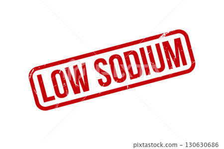 Red Low Sodium Rubber Stamp Seal Vector 130630686