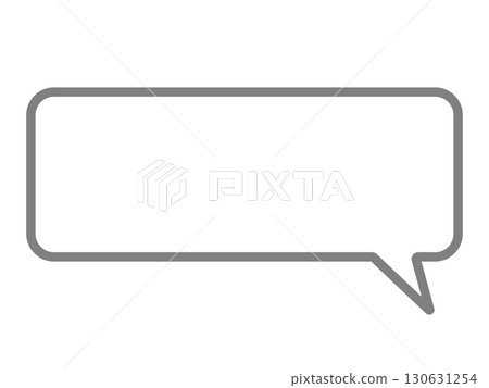 Simple speech bubble mark 130631254