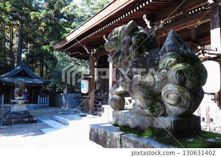 多田神社(兵庫縣川西市),與清和源氏家族有淵源:神殿前的狛犬(獅子犬) 多田神社(兵庫縣川西市),與清和源氏家族有淵源:神殿前的狛犬(獅子犬) 130631402