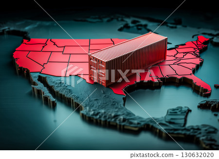 Containers symbolize American trade and the economy 130632020