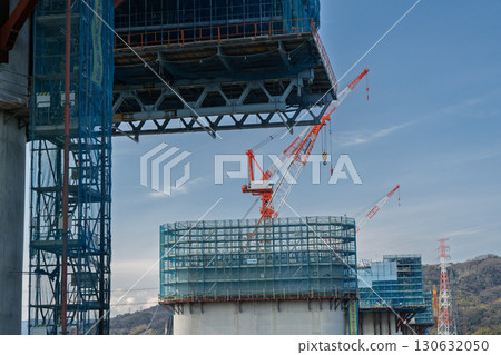 大阪府枚方市~高槻市區新名神高速公路建設現場 大阪府枚方市~高槻市區新名神高速公路建設現場 130632050