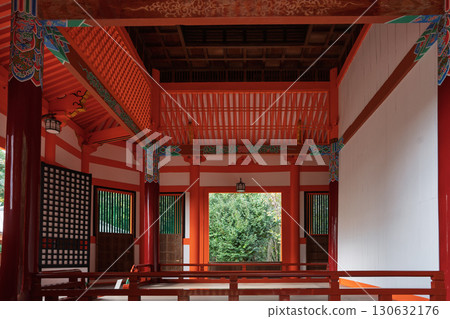 拍攝京都府八幡市朱紅色的八角堂 130632176