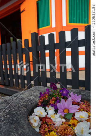 拍攝京都府八幡市朱紅色的八角堂 130632188