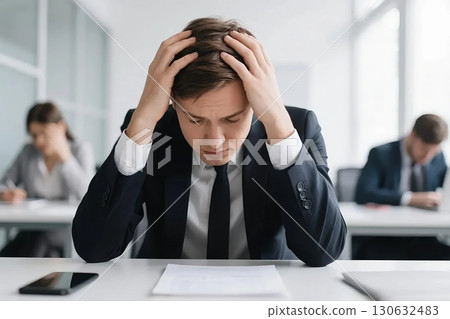 商人抱著他的頭 130632483