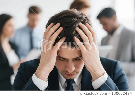 抱著頭的男人 130632484