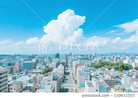 Residential area where the blue sky spreads Residential area where the blue sky spreads 130632503