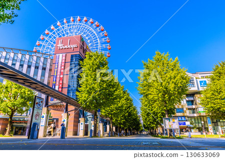 9 月 8 日，日本橫濱城市景觀。可以看到中心北站、都築阪急摩天輪等。 130633069