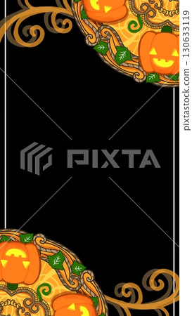 Antique Halloween Mandala Decorative Vertical Frame (No Text) Antique Halloween Mandala Decorative Vertical Frame (No Text) 130633119
