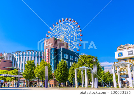 9 月 8 日,日本橫濱城市景觀。可以看到中心北站、都築阪急摩天輪等。 9 月 8 日,日本橫濱城市景觀。可以看到中心北站、都築阪急摩天輪等。 130633125
