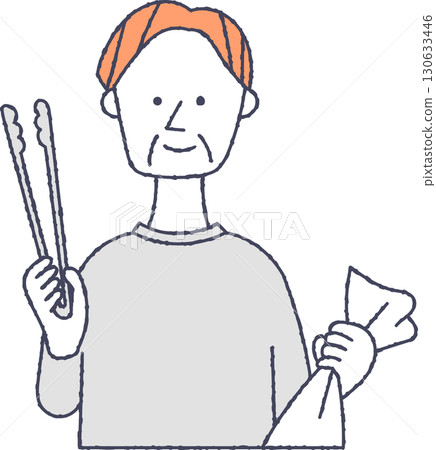 拾起垃圾的老人 拾起垃圾的老人 130633446