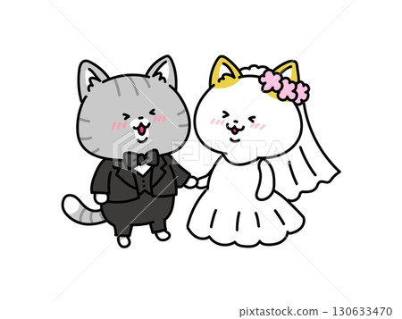 幸福的婚禮貓 130633470