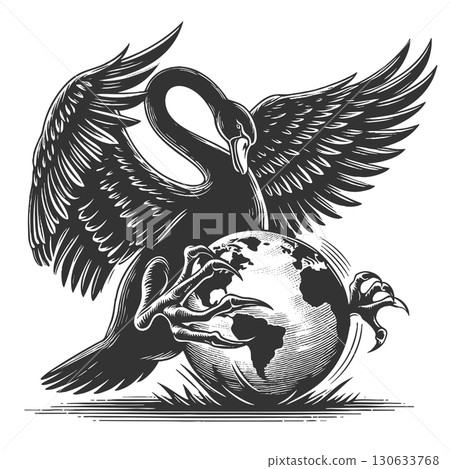 Black Swan Gripping Earth as Global Risk Metaphor Black Swan Gripping Earth as Global Risk Metaphor 130633768