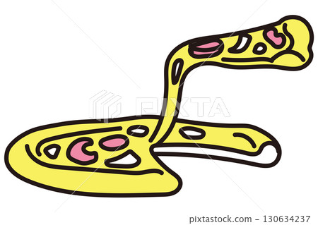 Hand drawn pizza illustration Hand drawn pizza illustration 130634237