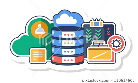 The sticker serves as a visual reminder of the importance of regular data backups. 130634605