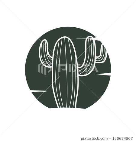 Green Plant Cactus Logo Design With Desert Plant Symbol Illustration Vector Icon Template Green Plant Cactus Logo Design With Desert Plant Symbol Illustration Vector Icon Template 130634867