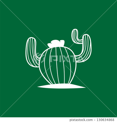 Green Plant Cactus Logo Design With Desert Plant Symbol Illustration Vector Icon Template Green Plant Cactus Logo Design With Desert Plant Symbol Illustration Vector Icon Template 130634868