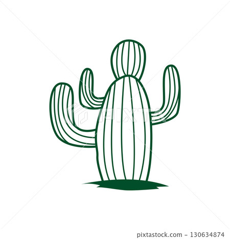 Green Plant Cactus Logo Design With Desert Plant Symbol Illustration Vector Icon Template Green Plant Cactus Logo Design With Desert Plant Symbol Illustration Vector Icon Template 130634874