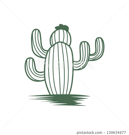 Green Plant Cactus Logo Design With Desert Plant Symbol Illustration Vector Icon Template Green Plant Cactus Logo Design With Desert Plant Symbol Illustration Vector Icon Template 130634877