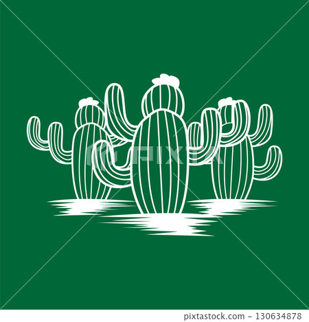 Green Plant Cactus Logo Design With Desert Plant Symbol Illustration Vector Icon Template Green Plant Cactus Logo Design With Desert Plant Symbol Illustration Vector Icon Template 130634878