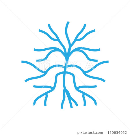 Neuron Logo Design Health Illustration DNA Molecule Nerve Cell Abstract Simple Illustration 130634932