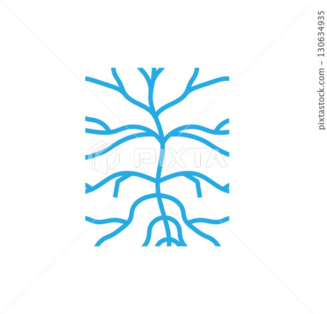 Neuron Logo Design Health Illustration DNA Molecule Nerve Cell Abstract Simple Illustration 130634935