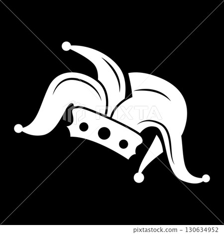 Simple colorful clown hat logo simple circus comedian equipment design template illustration Simple colorful clown hat logo simple circus comedian equipment design template illustration 130634952