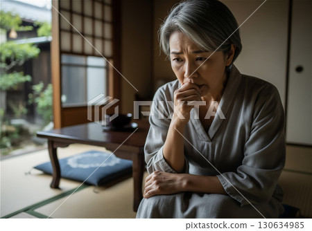 Concentration and exploration: Junior high school students studying with serious expressions 130634985