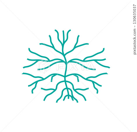 Neuron Logo Design Health Illustration DNA Molecule Nerve Cell Abstract Simple Illustration 130635037