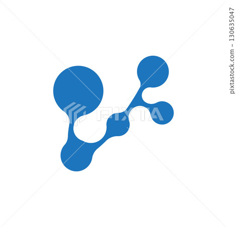Neuron Logo Design Health Illustration DNA Molecule Nerve Cell Abstract Simple Illustration 130635047