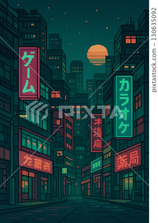 雪夜城市景觀 130635092