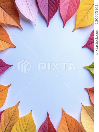 A4 size vertical decorative frame (autumn leaves) 130635161