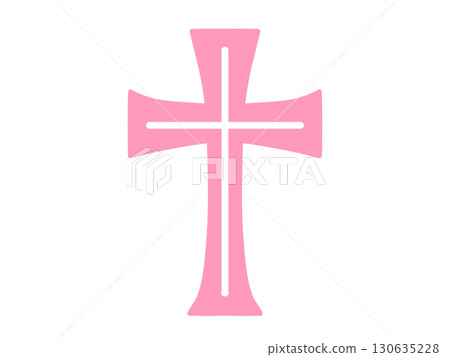 Cross icon simple pink Cross icon simple pink 130635228