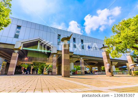 Yokohama cityscape, Japan, September 8th. View of Nakamachidai Station on the Yokohama Municipal Subway. 130635307