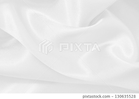 White fabric texture for background and design, beautiful pattern of silk or linen. 130635528