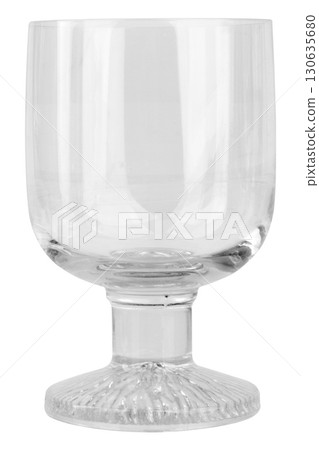 Minimalist Drinkware Champagne Wine and Water Glasses Isolated 130635680