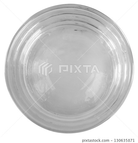 Top View of Modern Glassware Wine Champagne and Water Glasses on White Top View of Modern Glassware Wine Champagne and Water Glasses on White 130635871