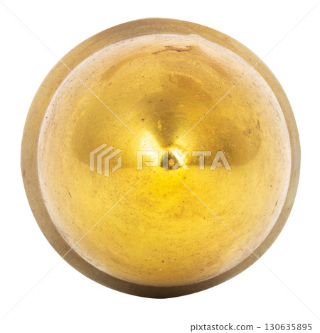 Top View of a Cannonball on White Background Top View of a Cannonball on White Background 130635895