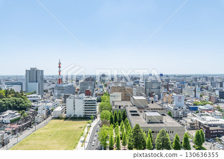 Utsunomiya City, Tochigi Prefecture Townscape of Utsunomiya City seen from the Tochigi Prefectural Office (south direction) 130636355
